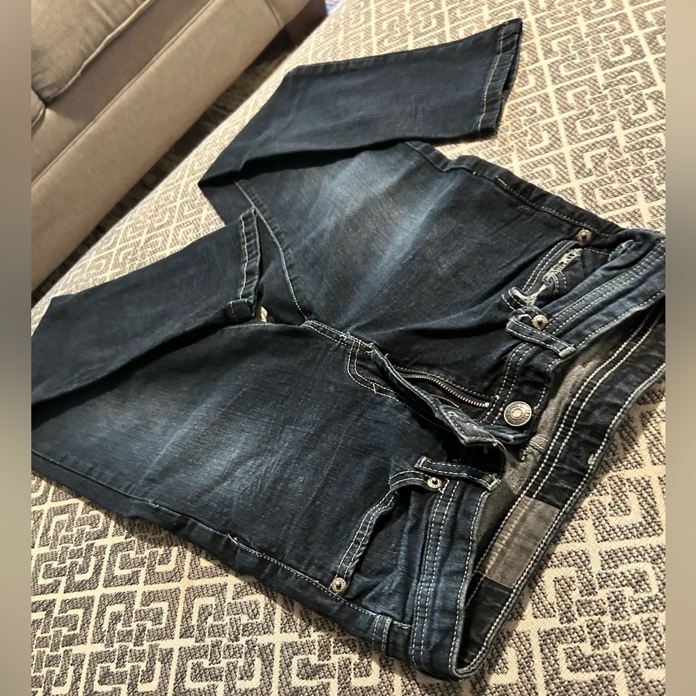 Dark wash kids 119 Buffalo David Bitton blue jeans - Picture 2 of 4